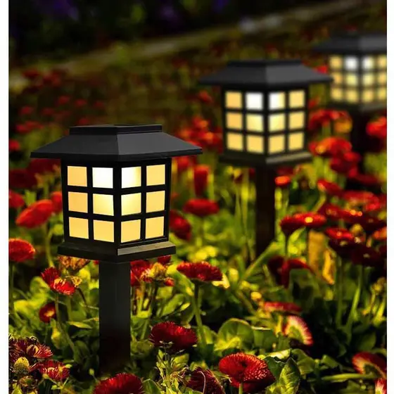 Kit 6 Luminaria Solar Espeto de Jardim Led Decoração Cazinha Recarregavel no Sol