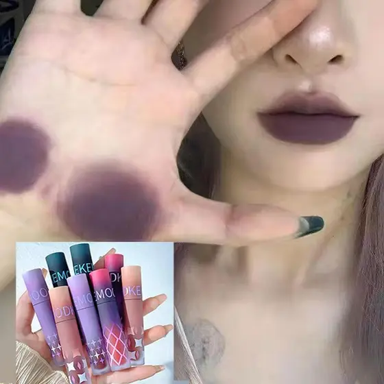 Bonito Legal 8 Cores Fosco Veludo Lábio Esmalte À Prova Dwaterproof Água Duradouro Não Fácil De Desbotar Brilho Labial N