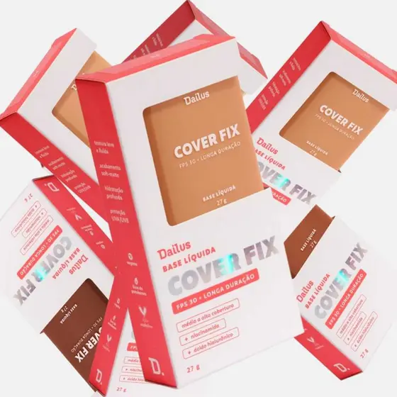 Base Liquida Soft Matte Cover Fix FPS 30 Dailus - Escolha o Seu