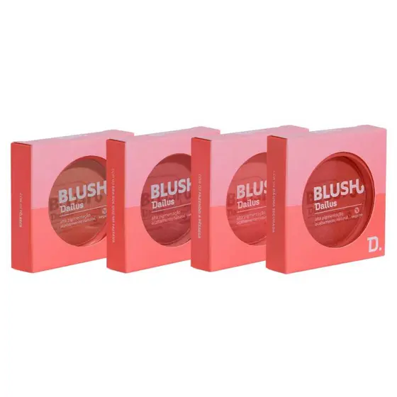 Dailus Blush Facial Compacto Acabamento Natural Vegano - Escolha o Seu