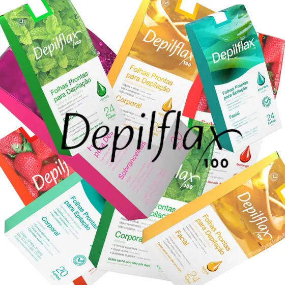 Cera Depilatória Corporal ou Facial Sobrancelhas Fucsia e Turqueza LANÇAMENTO Depilflax - Escolha