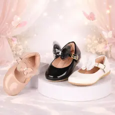 Sapatilha Verniz Infantil Menina Delicada Borboleta Fivela Boneca Confortável Casual Promoção