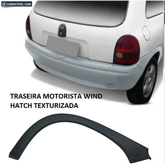 MOLDURA PARALAMA CORSA 1994 95 96 97 98 99 00 01 02 2003 TEXTURIZADO HATCH WIND TRASEIRA ESQUERDA