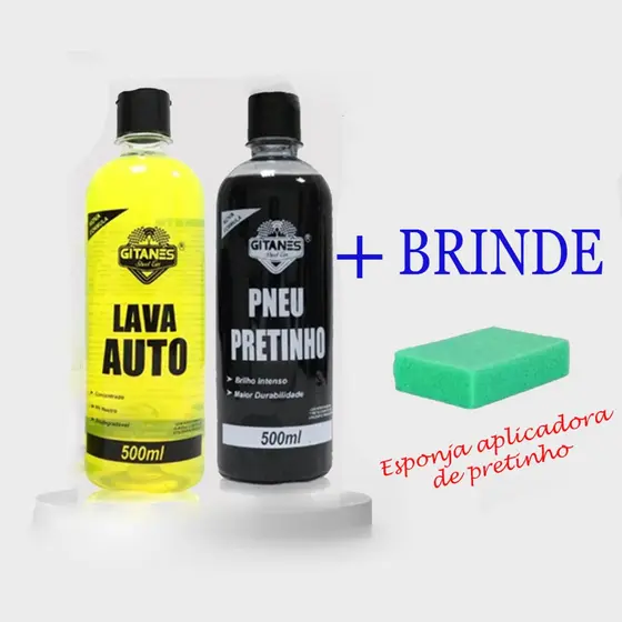 Kit Limpeza Carro Shampoo Pretinho