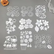 Várias Flores Cortes De Metal Matrizes Papel De Gofragem Stencil Scrapbooking Cartão De Boas Festas DIY Artesanais
