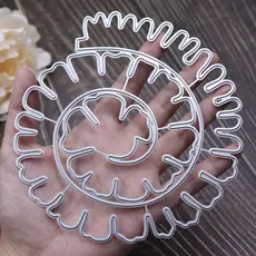 1pc Grandes Cortes De Metal Em Espiral Para Raspagem , Artesanato De Bricolagem Stencil