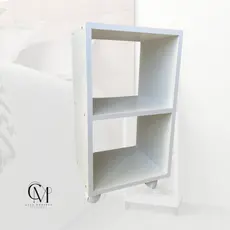Mesa de Cabeceira em MDF com rodizio plástico 50x30x24,5cm universal