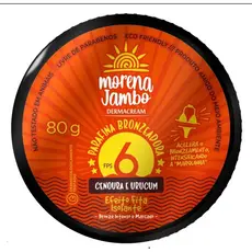 Parafina Bronzeadora Morena Jambo FPS 6 80g – Cenoura e Urucum | Bronze Intenso e Efeito Fita Isolante
