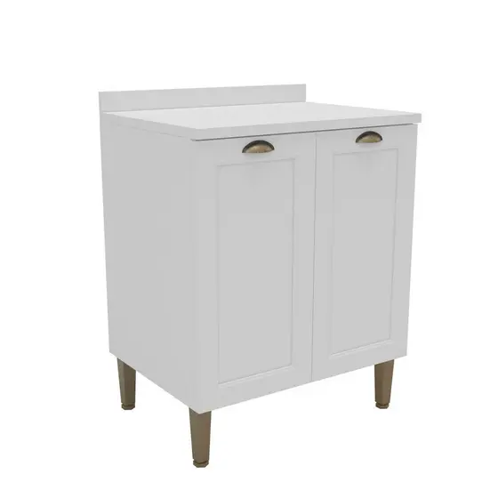 Armário Balcão de Cozinha 2 Portas com Tampo 25mm 70cm 2320 Provençal Yescasa