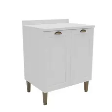 Armário Balcão de Cozinha 2 Portas com Tampo 25mm 70cm 2320 Provençal Yescasa