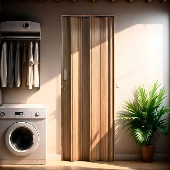 Porta Sanfonada de PVC 210x105cm Bariri Cerejeira