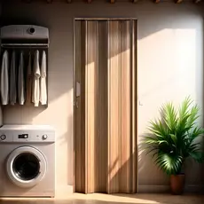Porta Sanfonada de PVC 210x105cm Bariri Cerejeira