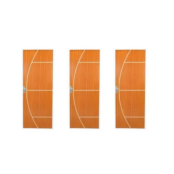 3 Kits Porta de Madeira Decorada 215x85cm com Batente de Aço 06cm Gaúcha