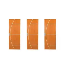 3 Kits Porta de Madeira Decorada 215x85cm com Batente de Aço 06cm Gaúcha