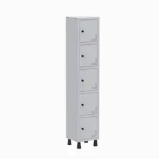 Armário Locker Guarda Volume Aço Light 5 Portas 34,5x179,5cm Cinza