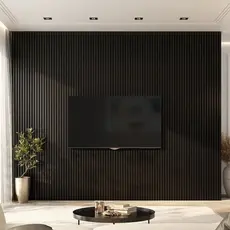 Painel Ripado de PVC 6 Barras de 2,70mX0,15cm Venda em (2,43m²)  Preto