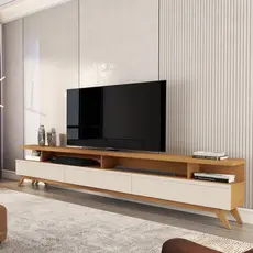 Rack para Tv 86 Polegadas Pés em Madeira Maçiça