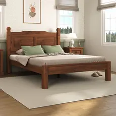 Cama de Casal Acapulco Quarto Rústico 100% madeira maçiça