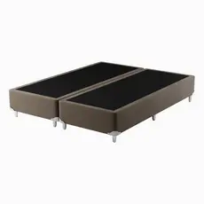 Base Box Super King 193cm x 203cm x 37cm Marrom Liso