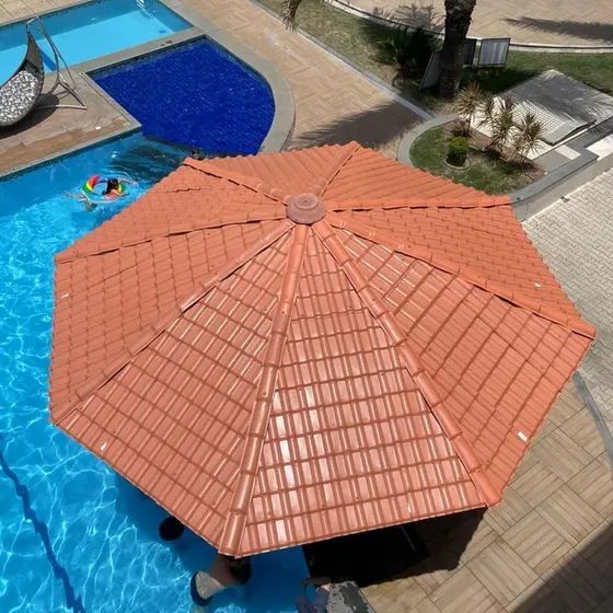 Telha Plan PVC 2,42 x 0,88 cm 06 Ondas Afort Marrom