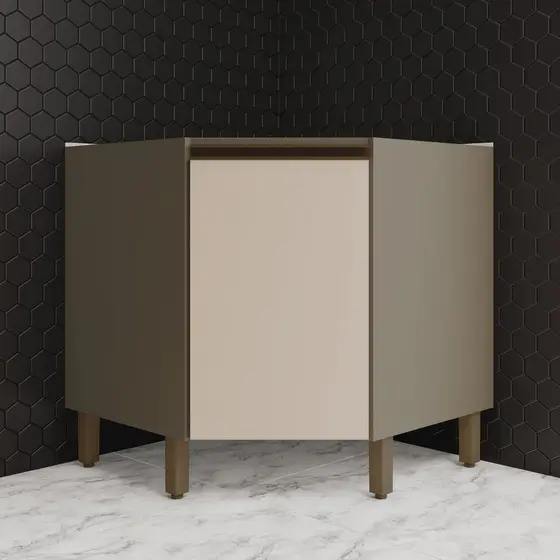 Balcão Canto Oblíquo 1 Porta 79cm Connect