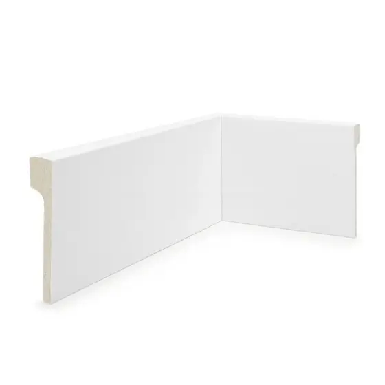 Rodapé de Poliestireno 12cmX20mmX2,40m Sobrepor Liso NFR Branco