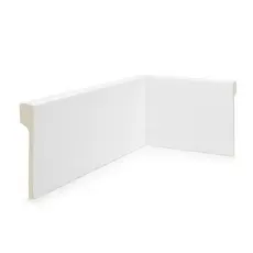 Rodapé de Poliestireno 12cmX20mmX2,40m Sobrepor Liso NFR   Branco
