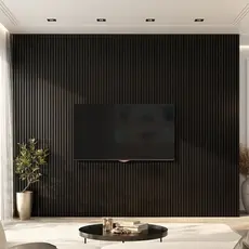Painel Ripado de PVC 8 Barras de 2,70mX0,15cm Venda em (3,24m²)  Preto