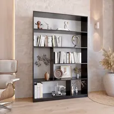 Estante de Livros 120cmx180cm 5 Prateleiras Seattle YesCasa Preto