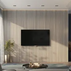 Painel Ripado de PVC 6 Barras de 2,70mX0,15cm Venda em (2,43m²)  Carvalho Berlim