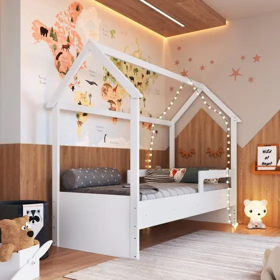 Cama Infantil Montessoriana Flex 200cm Branco