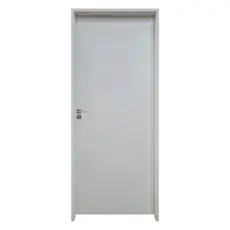 Kit Porta de Madeira 210x72cm Batente 14cm Lisa Primer Uniportas Abertura Direita Direita