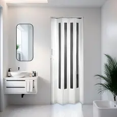 Porta Sanfonada de PVC 210cm x 72cm Plastporta BCF Branco