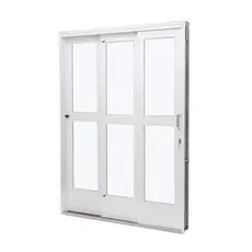 Porta de Aço de Correr 215x200cm 3 Folhas Vidro Liso Qualitysol Ramassol