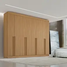 Guarda-roupa Casal MDF 08 Portas Império Cinamomo