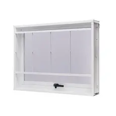 Janela de Aço Maxim-Ar 60x80cm com Grade Quadriculada e Vidro Boreal Unicsol Ramassol