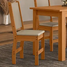 Kit 6 Cadeiras de Jantar Mdf Clara Freijó/Savana