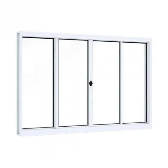 Janela de Aço de Correr 100x200cm 4 Folhas com Vidro Liso Riobras 100cm x 200cm