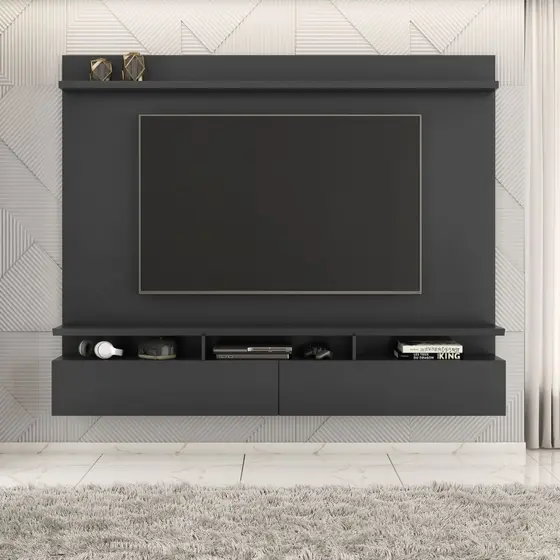 Painel para TV até 55 Polegadas 162cmx134cm Noruega Preto Preto