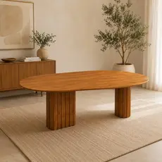 Mesa para Sala de Jantar com Tampo Orgânico 75x200x100cm 200