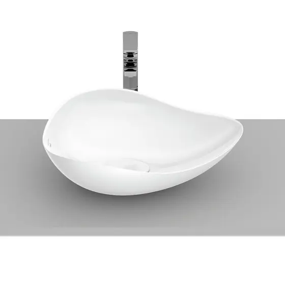 Cuba de Apoio Oval 54x37,5cm Branca Roca Ruy Ohtake Branco
