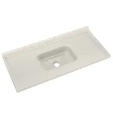 Pia de Cozinha em Mármore Sintético com Furação para Válvula Americana 120cmx55cm AJ Rorato Travertino