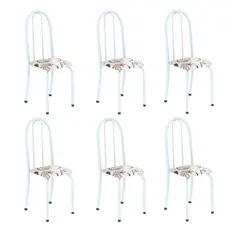 Kit 6 Cadeiras Tubular 96x36x41 Cm Iris B