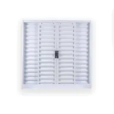 Janela de Aço Veneziana de Correr 100x150cm 4 Folhas com Grade Minas Sul Mgm 100cm x 150cm