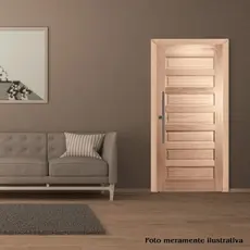 Porta de Madeira Folha 210cmx100cmx3cm Pe28 Esel 210cm x 100cm