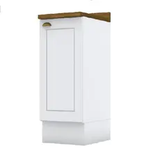 Balcão para Cozinha 40cm 1 Porta com Tampo Emily Branco HP/Nature