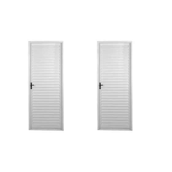 Kit 2 Portas de Aço Laminada 215x75cm Minas Sul Mgm Abertura Direita 75