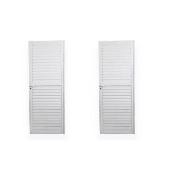 Kit com 2 Portas de Alumínio Laminada 210x70cm Soft Plus Mgm