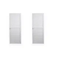 Kit com 2 Portas de Alumínio Laminada 210x70cm Soft Plus Mgm