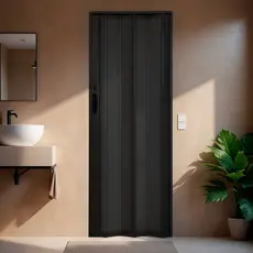 Porta Sanfonada PVC 210x1,05cm Bariri Preto